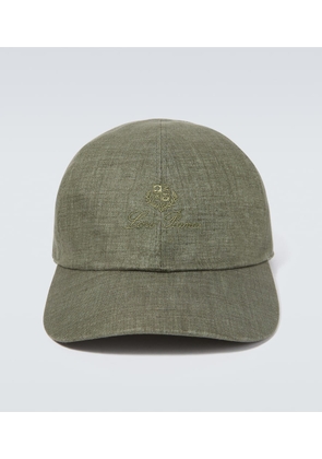 Loro Piana Logo linen hat