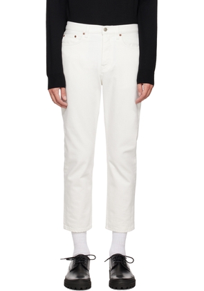 Harmony Off-White Button Jeans