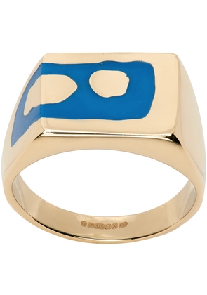 Ellie Mercer Gold & Blue Two Piece Ring