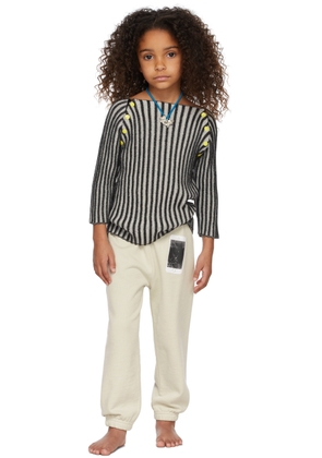 Eckhaus Latta SSENSE Exclusive Kids Black & Grey Ribbed Bambino Sweater
