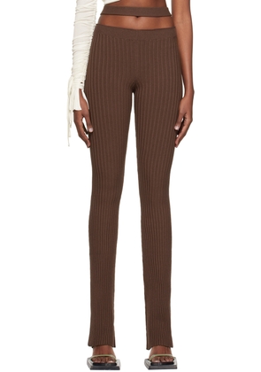 ANDREĀDAMO Brown Cutout Trousers