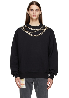 GCDS Black Chain Sweatshirt