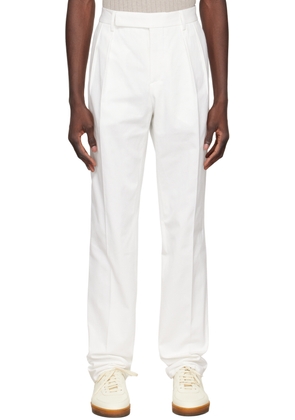 Brunello Cucinelli White Cotton Trousers
