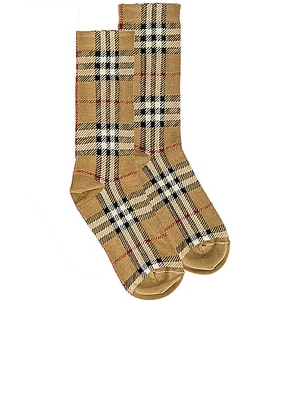 Burberry Socks in Archive Beige - Tan. Size S (also in L, M).