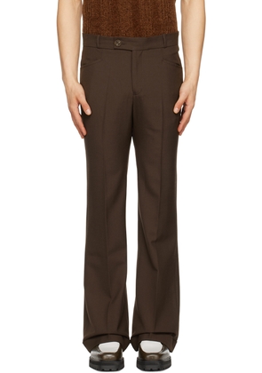 Ernest W. Baker Brown Cuffed 70s Trousers