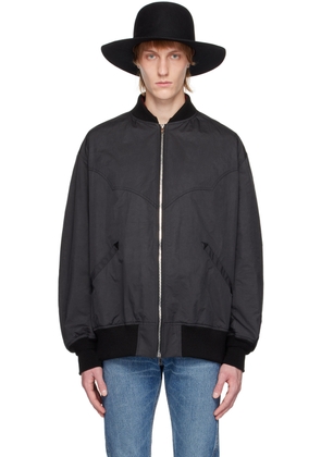 The Letters Black Western Bomber Jacket