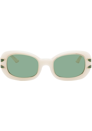 Casablanca Off-White Oval Sunglasses