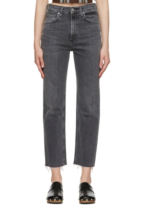 Citizens of Humanity Black Daphne Crop Jeans