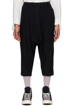 Black Comme des Garçons Black Striped Trousers