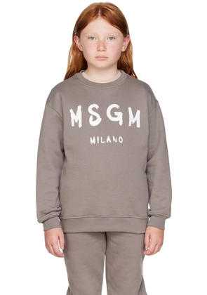 MSGM Kids Kids Gray Logo Sweatshirt