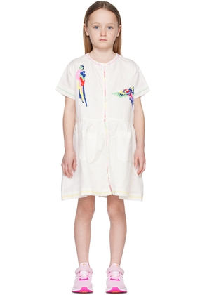 Stella McCartney Kids White Parrot Dress