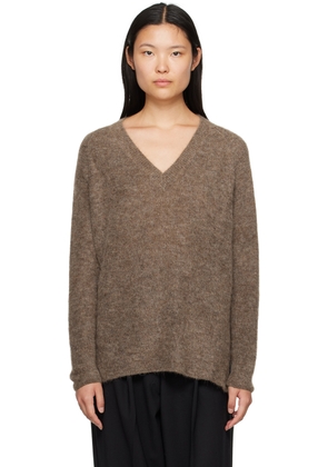 Cordera Taupe V-Neck Sweater
