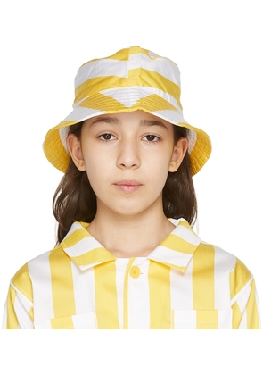 M'A Kids Kids Yellow & White Bucket Hat
