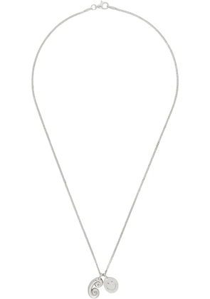 Seb Brown Kids Silver Smiley Curly Necklace