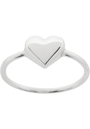 Numbering Silver Mini Heart Ring