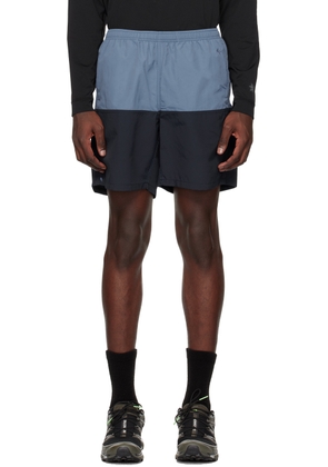 Goldwin Blue & Navy Paneled Shorts
