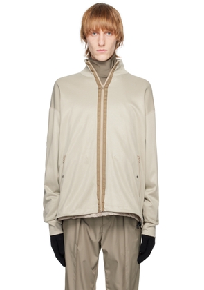 meanswhile Taupe Ice Touch Overwrap Jacket