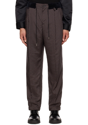 sacai Brown Patterned Trousers