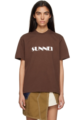 SUNNEI SSENSE Exclusive Brown T-Shirt