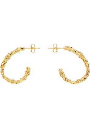 Veneda Carter Gold Medium VC003 Open Hoop Earrings