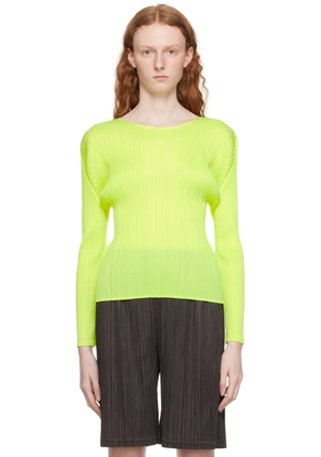 PLEATS PLEASE ISSEY MIYAKE Yellow Monthly Colors March Long Sleeve T-Shirt