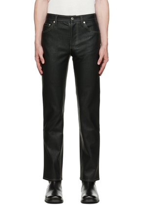 Séfr SSENSE Exclusive Black Londré Faux-Leather Trousers