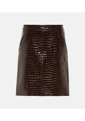 Tom Ford Croc-effect leather miniskirt