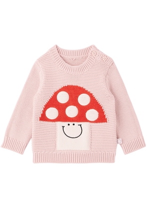 Stella McCartney Baby Pink Smiley Mushroom Sweater