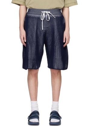 Fumito Ganryu White & Navy Ambient Shorts