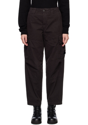 C.P. Company Black Microreps Loose Fit Trousers