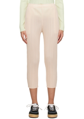 PLEATS PLEASE ISSEY MIYAKE Beige Monthly Colors February Trousers