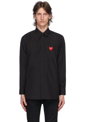 COMME des GARÇONS PLAY Black & Red Heart Patch Shirt