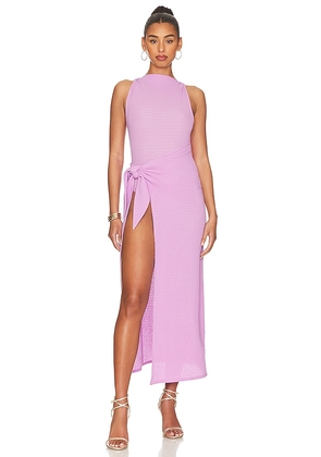 Camila Coelho Poppy Midi Dress in Lavender. Size L, M, S, XXS.