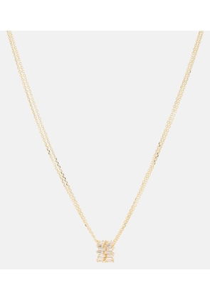 Suzanne Kalan 18kt gold pendant necklace with diamonds