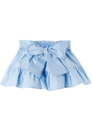 Miss Blumarine Baby Blue Printed Skirt