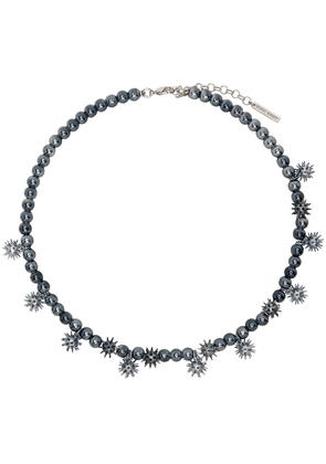 HUGO KREIT SSENSE Exclusive Navy Spiky Ball Necklace