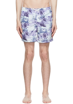 Bather Purple Polyester Swim Shorts