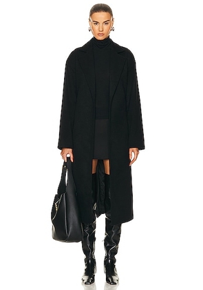 NILI LOTAN Fabien Wrap Coat in Black - Black. Size L (also in M).