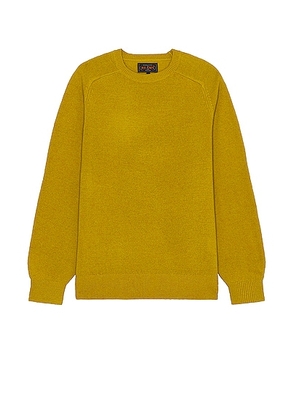 Beams Plus Sweater in Mustard - Mustard. Size S (also in L, M, XL/1X).
