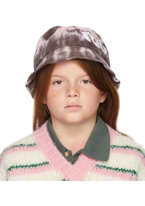 The Animals Observatory Kids Brown & Pink Tie-Dye Starfish Bucket Hat