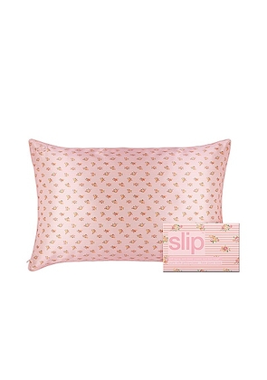 slip Queen Pillowcase in Petal - Pink. Size all.