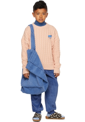 Weekend House Kids Kids Pink Cable Knit Sweater