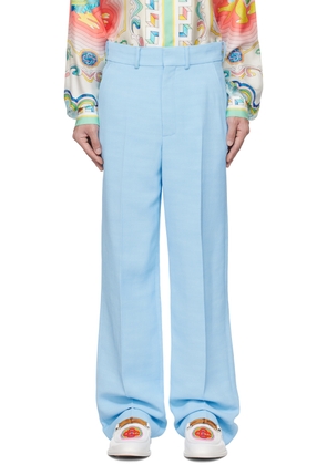 Casablanca Blue Creased Trousers