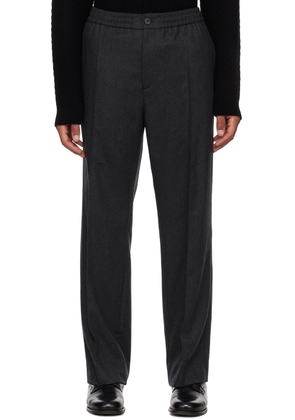 Solid Homme Gray Pinched Seam Trousers