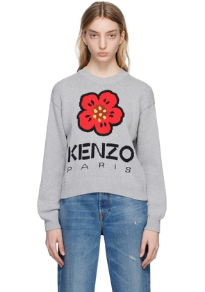 Kenzo Gray Kenzo Paris Boke Flower Sweater