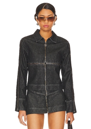 Miaou Lux Jacket in Black. Size M, S.