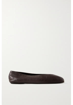 The Row - Eva Leather Ballet Flats - Brown - IT36,IT36.5,IT37,IT37.5,IT38,IT38.5,IT39,IT40,IT41