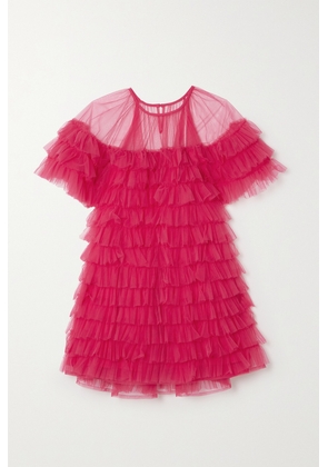 Molly Goddard - Roberta Ruffled Tulle Mini Dress - Pink - UK 6,UK 8,UK 10,UK 12,UK 14