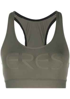 ERES Sporty appliqué-logo sports bra - Green