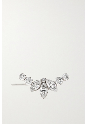 MARIA TASH - Lotus Garland 18-karat White Gold Diamond Earring - L,R